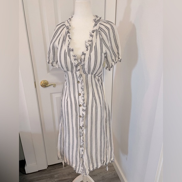 Anthropologie Pilcro Ruffle-Collar Buttondown Dress NEW Sizes 4 - Picture 10 of 11